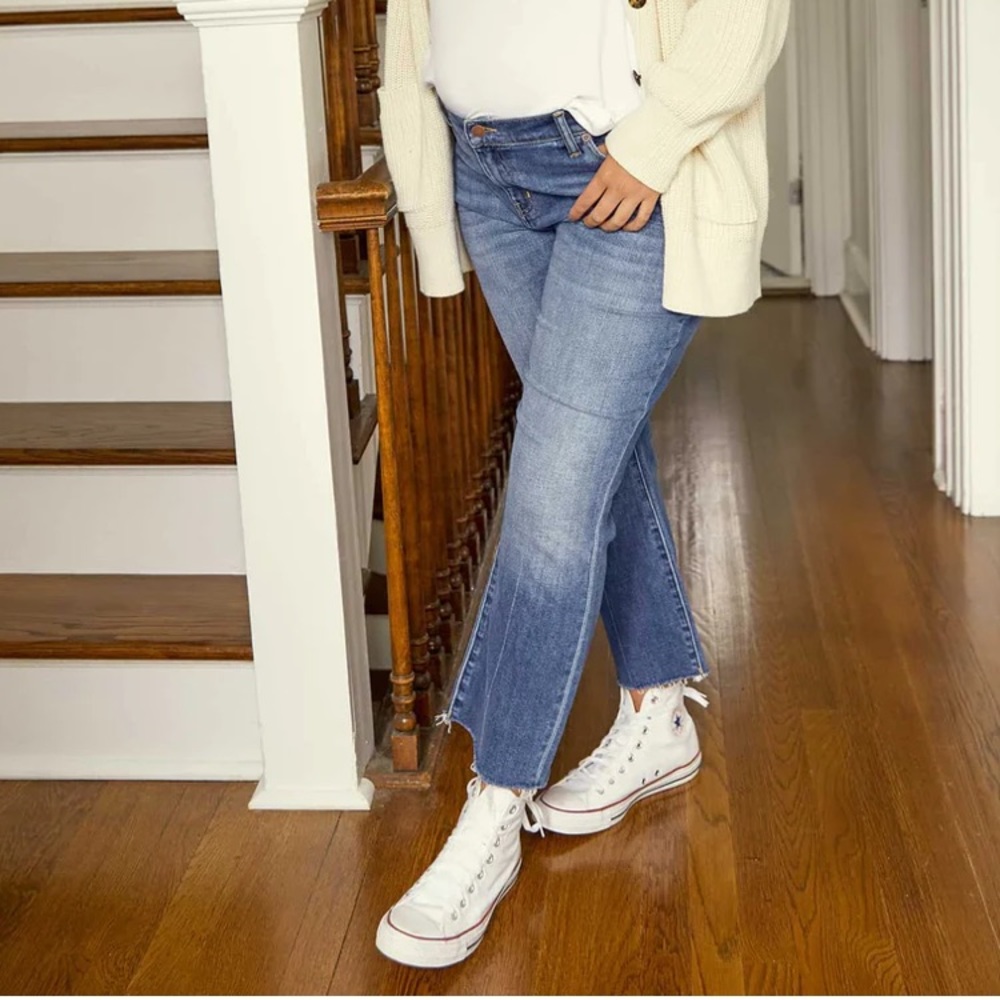 Hatch Cropped Maternity Jean